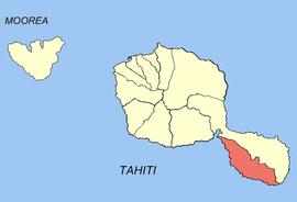 Location of the commune (in red) within the Windward Islands