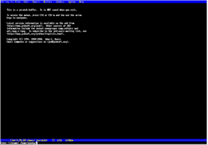 A screenshot of jed version 0.99.18/Unix