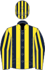 Dark blue and yellow stripes