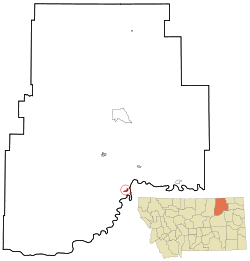Location of Fort Peck, Montana