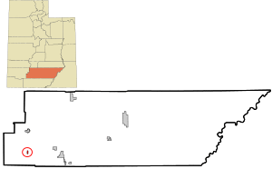 Location in Garfield County and state of Utah