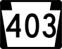 Pennsylvania Route 403 marker