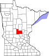 State map highlighting Morrison County