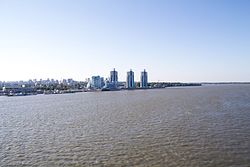 Barnaul from the Ob River bridge