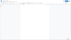 An example of a blank document in Google Docs