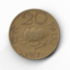 Twenty paise coin, 1971, reverse