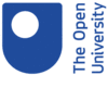 solid blue letter U with a large white spot just offset from the centre lines to the u upper left