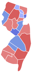 1954 US Senate Election in New Jersey by County.svg