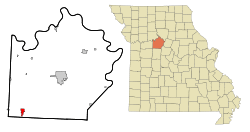 Location of Sweet Springs, Missouri