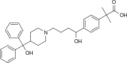 Skeletal formula of fexofenadine