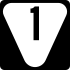 State Route 1 secondary marker