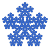 Pentaflake-C 3rd Iteration Blue.svg