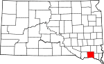 State map highlighting Yankton County