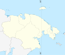 Map showing the location of Cape Dezhnev