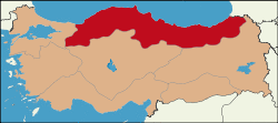 Location of Black Sea Region