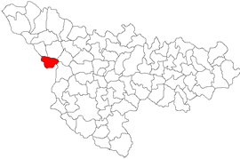 Location in Timiș County