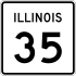 Illinois Route 35 marker