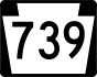 Pennsylvania Route 739 marker
