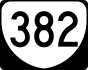 State Route 382 marker