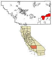Location of California City in Kern County, California.