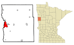 Location within Clay County