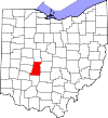 State map highlighting Madison County