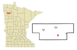 Location of Brooks, Minnesota