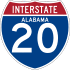 Interstate 20 marker