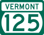 Vermont Route 125 marker
