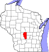 State map highlighting Adams County