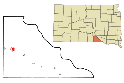 Location in Gregory County and the state of South Dakota