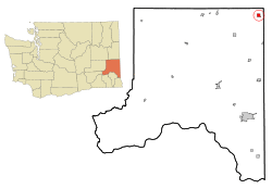 Location of Tekoa, Washington