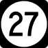 Route 27 marker