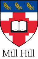 Mill Hill School Coat of Arms, as redesigned in 2017.