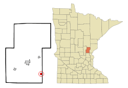Location of Grasston, Minnesota