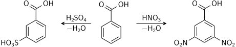 benzoic acid aromatic ring reactions