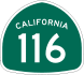 State Route 116 marker