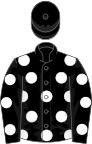 Black, white spots on body and sleeves