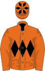 Orange, black triple diamond, orange cap, black diamonds