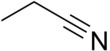 Skeletal formula of propanenitrile