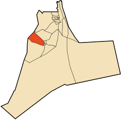 Location of Ouargla commune within Ouargla Province