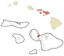 Location in Maui County and the state of Hawaii