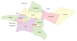 Counties of Tehran Province