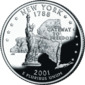 New York quarter dollar coin