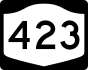 New York State Route 423 marker