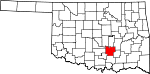 State map highlighting Pontotoc County