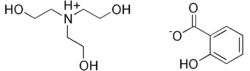 Structural formula of trolamine salicylate