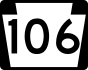 Pennsylvania Route 106 marker