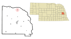 Location of Cedar Bluffs, Nebraska