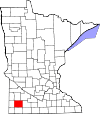 State map highlighting Murray County